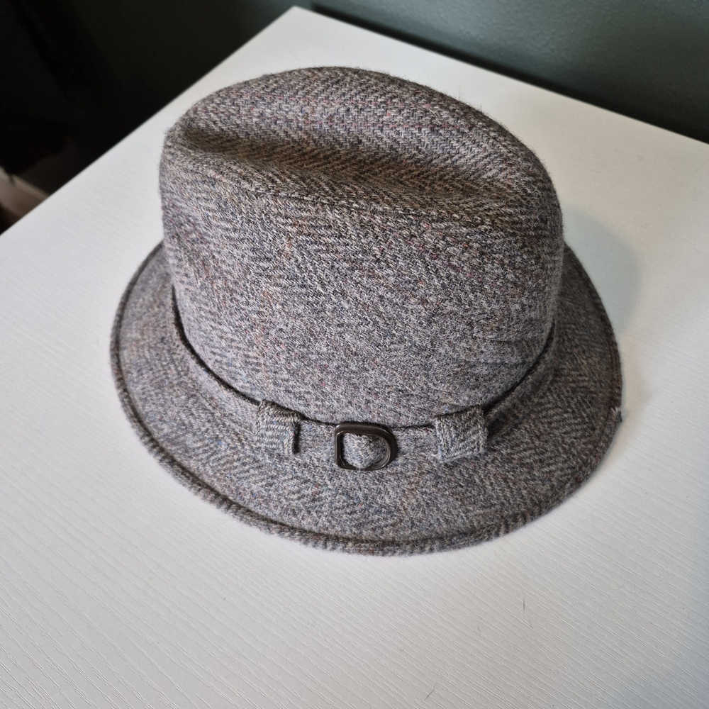 Kangol Brown Tweed Fedora Hat